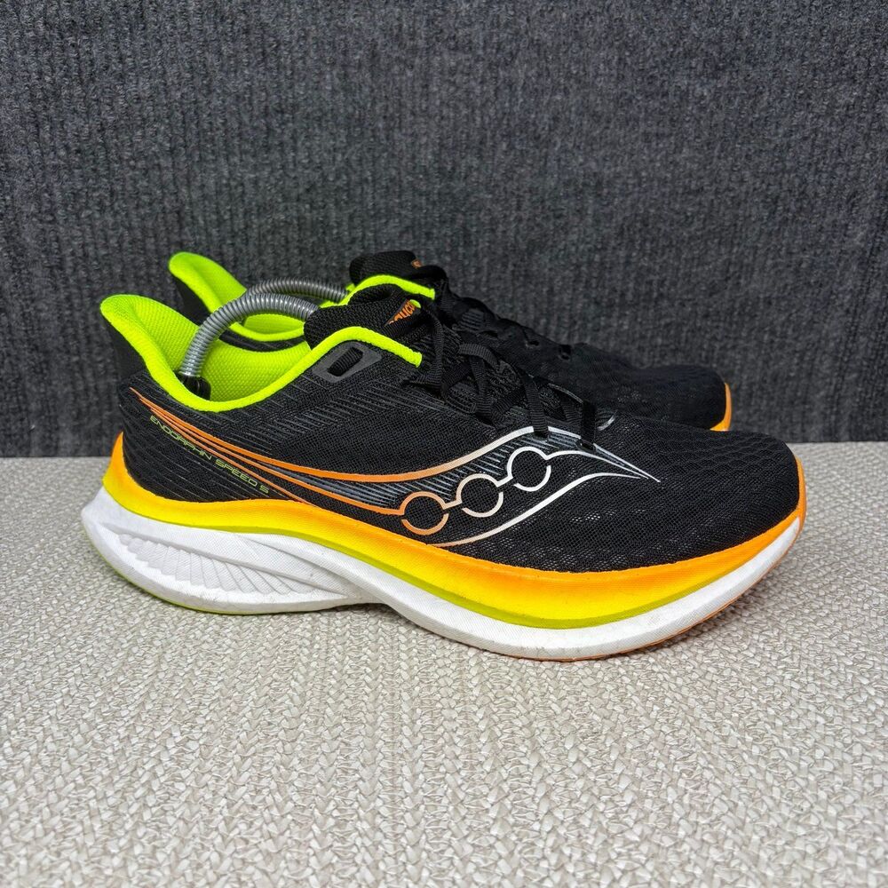 Saucony Endorphin Speed 5 Black VO2 Volt Green Orange Running Men’s 11 S21007-31